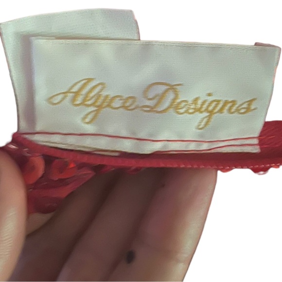 Vintage Las Vegas Alyce Designs Red Sequin Evening Gown Strapless 1980-1990s - Picture 11 of 16